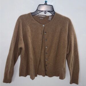 “SOLD “Valerie Stevens 100% Cashmere Button Front Cardigan Sweater Women’s